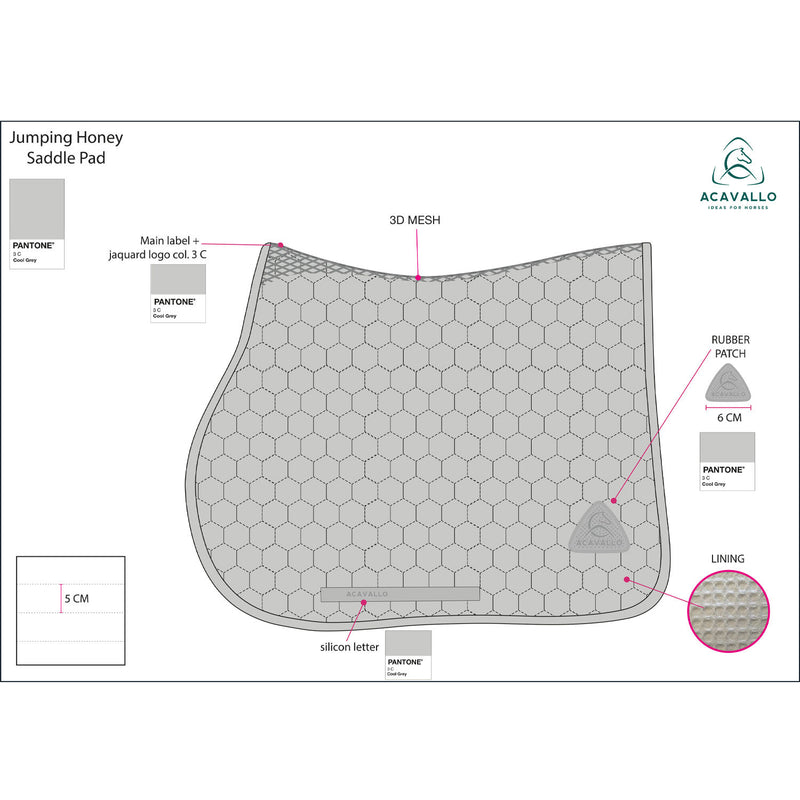 Chargez l'image dans la visionneuse de la galerie, Tapis de saut Honey Acavallo gris (cool grey) – fiche technique