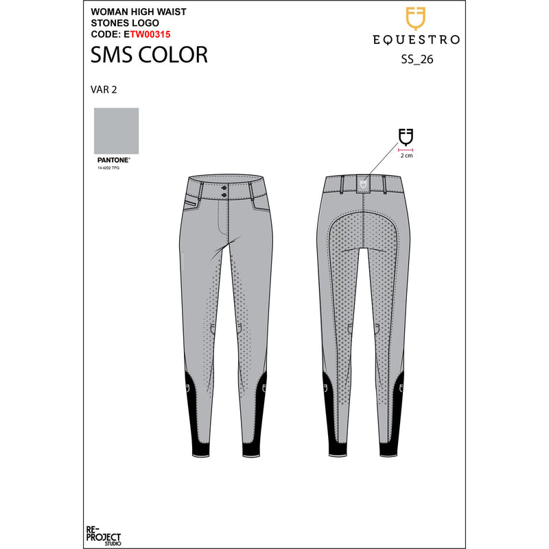 Chargez l'image dans la visionneuse de la galerie, Pantalon femme Strass Harbor Mist Grey