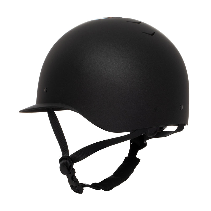 Chargez l'image dans la visionneuse de la galerie, Casque Azael femme large visière Equestro noir / noir brillant