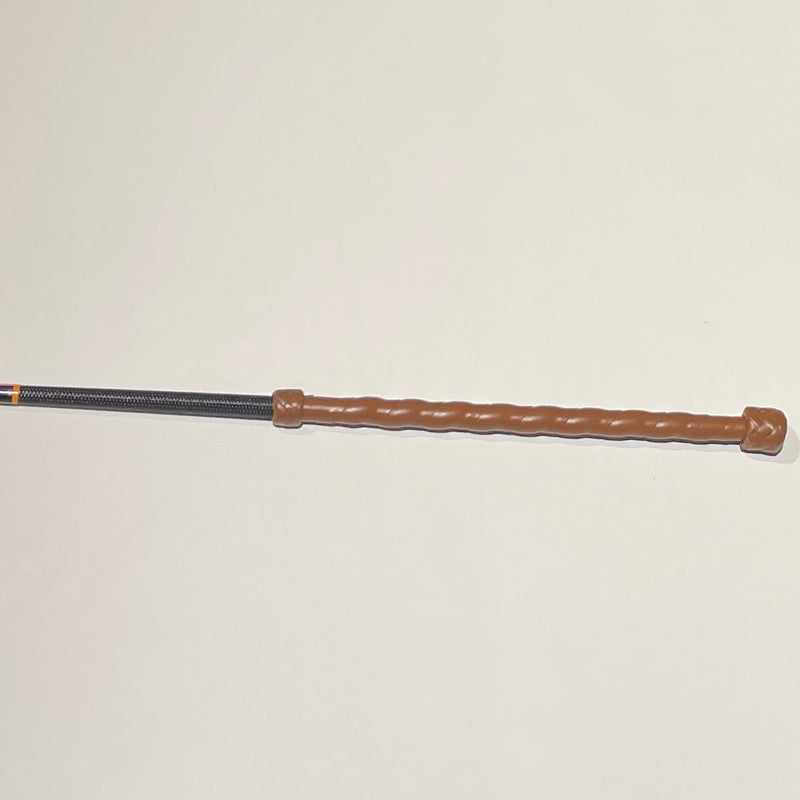 Chargez l'image dans la visionneuse de la galerie, Cravache de dressage manche cuir relief bout claquette fine