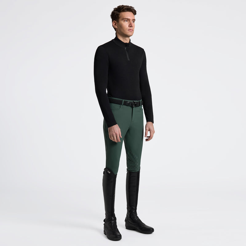 Chargez l'image dans la visionneuse de la galerie, Pull à manches longues en laine technique avec demi-zip