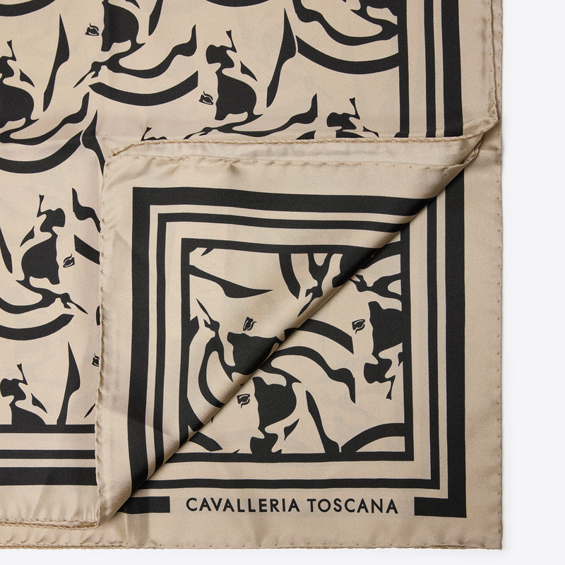 Chargez l'image dans la visionneuse de la galerie, Horses Pattern Silk Foulard SCI033
