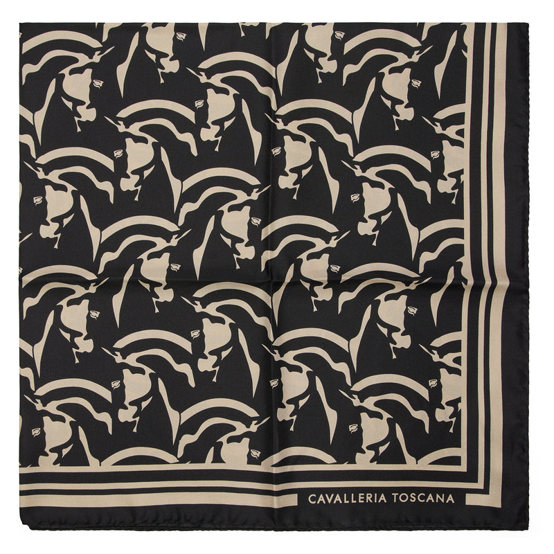 Chargez l'image dans la visionneuse de la galerie, Horses Pattern Silk Foulard SCI033