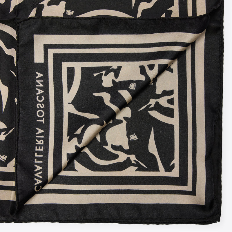 Chargez l'image dans la visionneuse de la galerie, Horses Pattern Silk Foulard SCI033