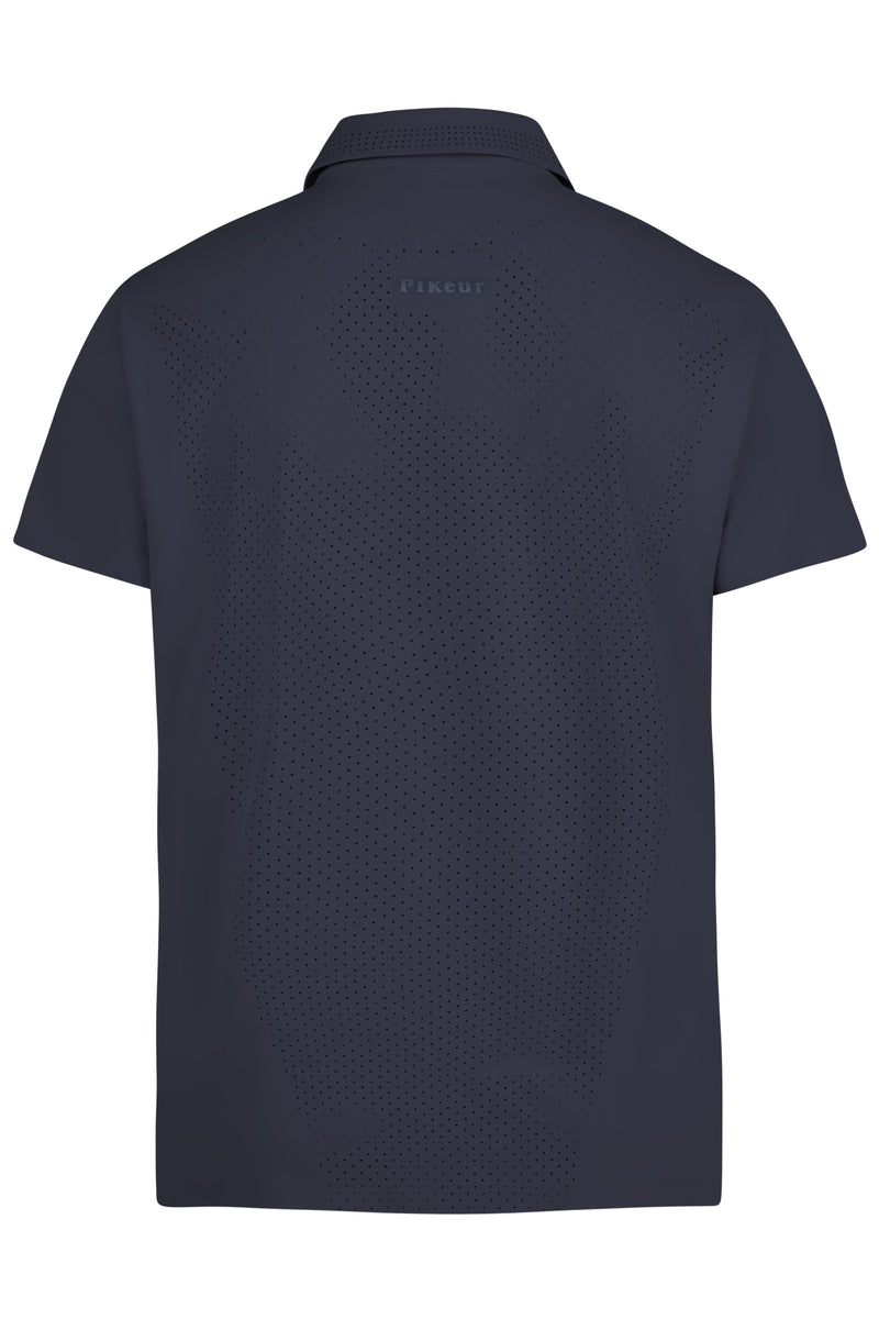 Chargez l'image dans la visionneuse de la galerie, Polo technique homme PIKEUR Function Shirt bleu nuit - dos