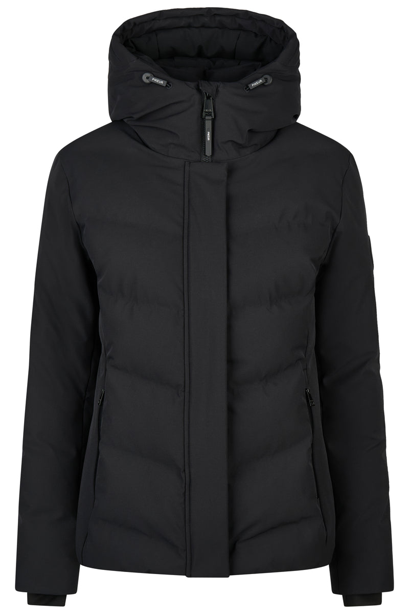 Chargez l'image dans la visionneuse de la galerie, Veste de pluie matelassée PIKEUR Waterproof Jacket 201901 noire, vue de face
