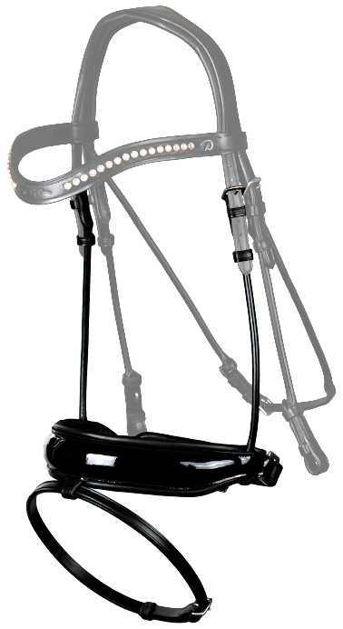 Chargez l'image dans la visionneuse de la galerie, Muserolle Combinée Large Fermeture Pull Back Vernie NE round leather