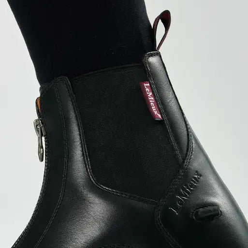 Bottines d'équitation zippées noire