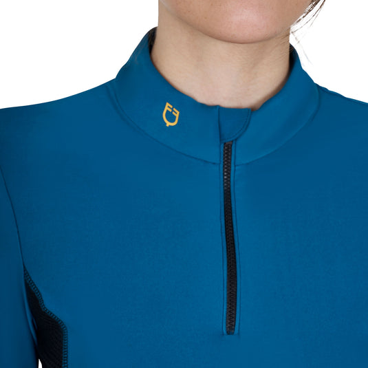 Women's long-sleeved training technical polo shirt