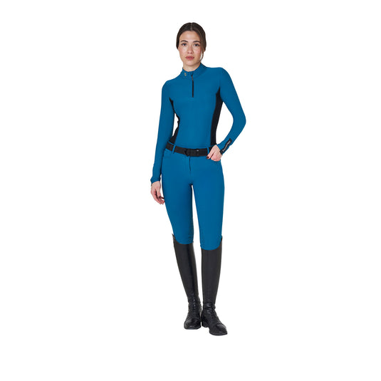 Women's long-sleeved training technical polo shirt