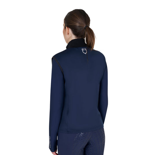 Women's zippered vest technical blend