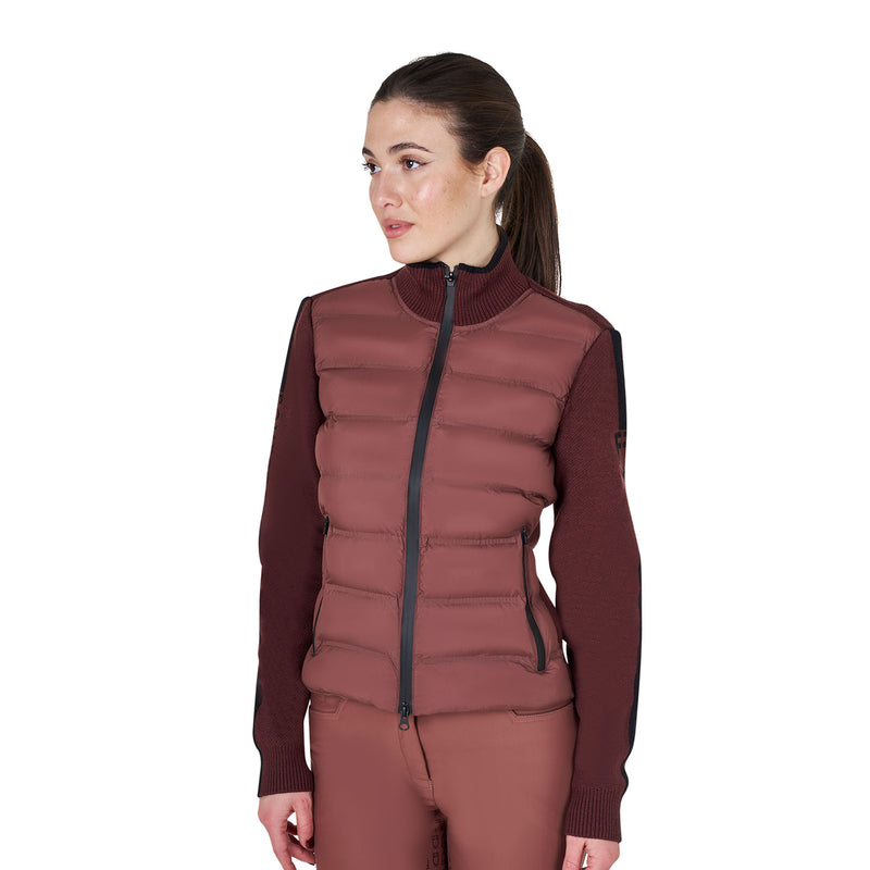 Chargez l&#39;image dans la visionneuse de la galerie, Women&#39;s jacket in nylon and knit with zip
