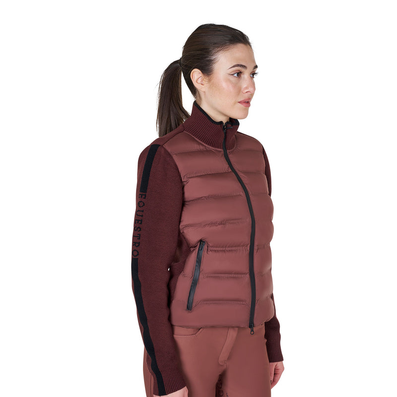 Chargez l&#39;image dans la visionneuse de la galerie, Women&#39;s jacket in nylon and knit with zip

