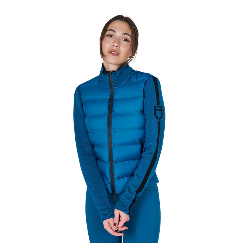 Chargez l&#39;image dans la visionneuse de la galerie, Women&#39;s jacket in nylon and knit with zip

