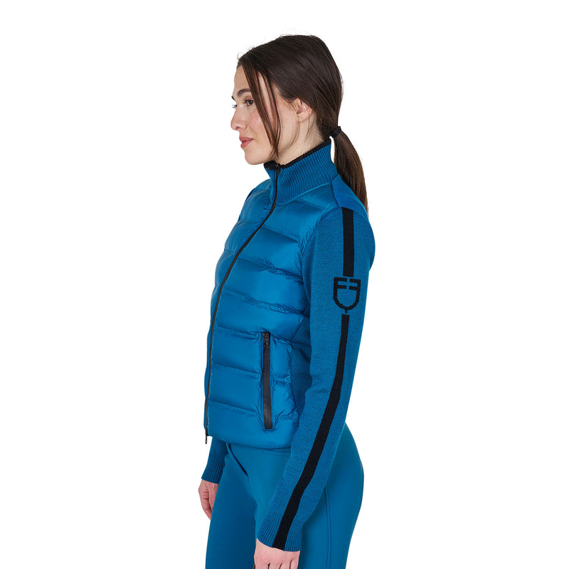 Chargez l&#39;image dans la visionneuse de la galerie, Women&#39;s jacket in nylon and knit with zip
