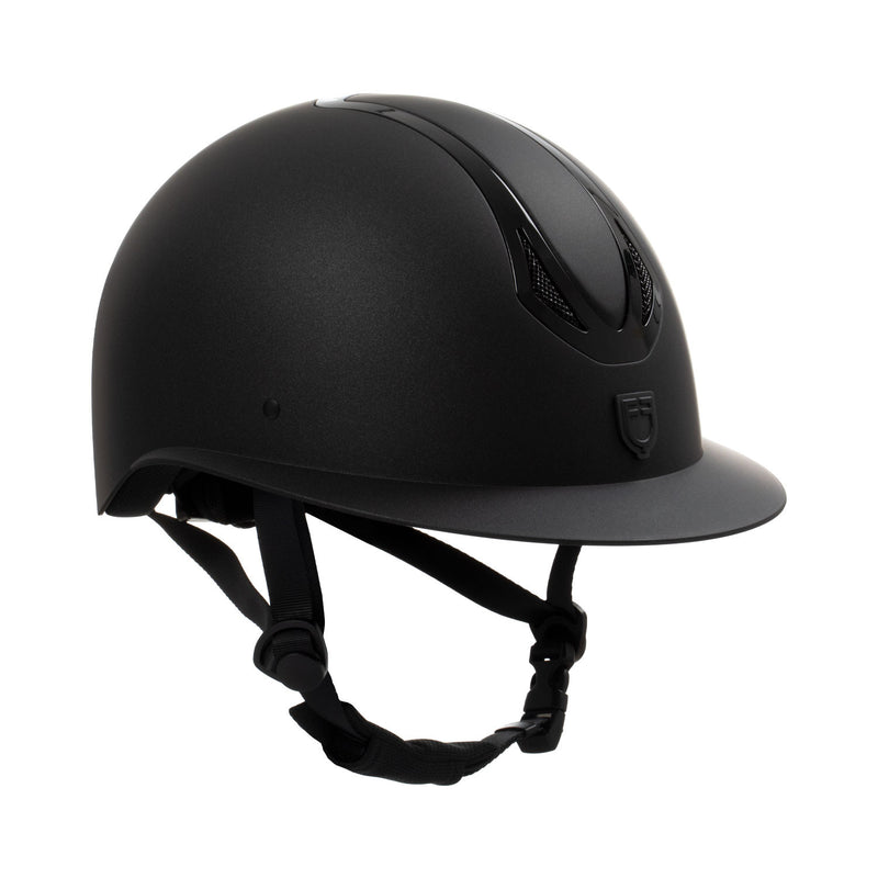 Chargez l'image dans la visionneuse de la galerie, Casque Azael femme large visière Equestro noir / noir brillant
