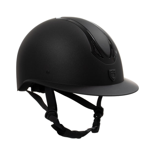Casque Azael femme large visière Equestro noir / noir brillant
