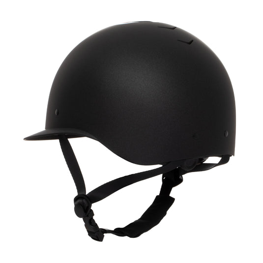 Casque Azael femme large visière Equestro noir / noir brillant