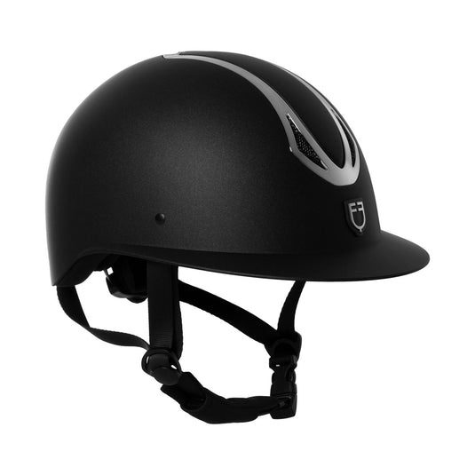 Casque Azael femme large visière Equestro noir / gun métal