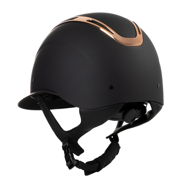 Chargez l'image dans la visionneuse de la galerie, Casque Apocalypse femme coque mate Equestro noir / rose gold
