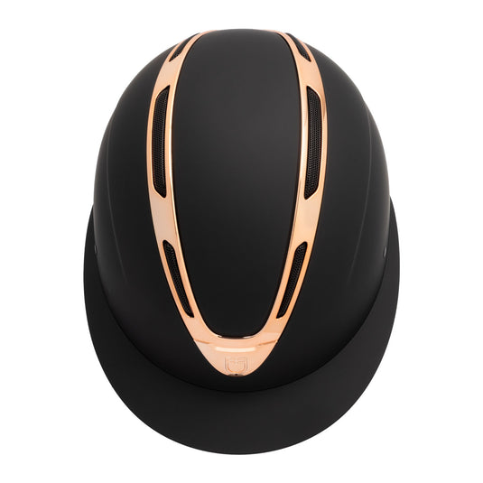 Casque Apocalypse femme coque mate Equestro noir / rose gold