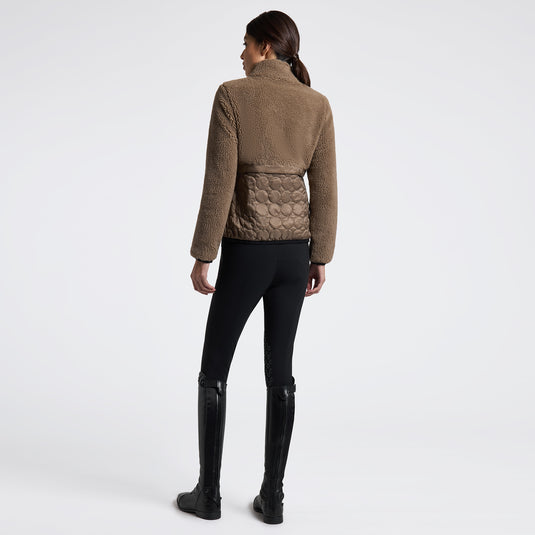 Veste femme polaire et nylon avec fermeture éclair
