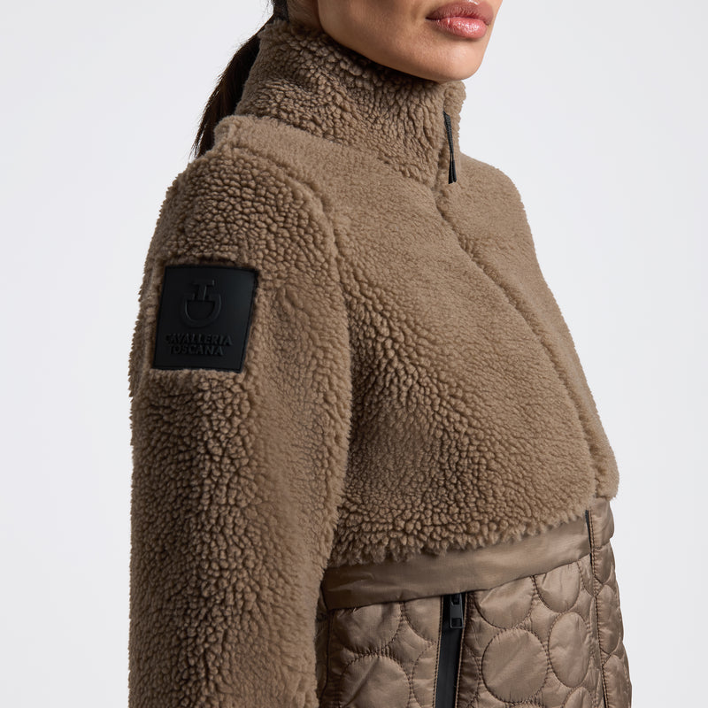 Chargez l&#39;image dans la visionneuse de la galerie, Veste femme polaire et nylon avec fermeture éclair

