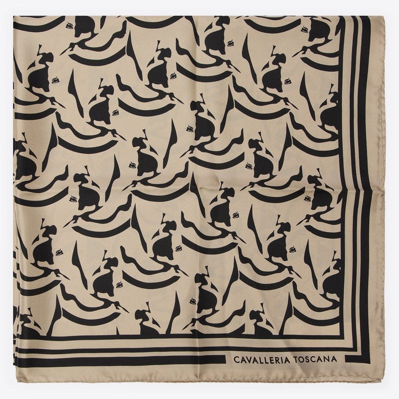 Chargez l'image dans la visionneuse de la galerie, Horses Pattern Silk Foulard SCI033
