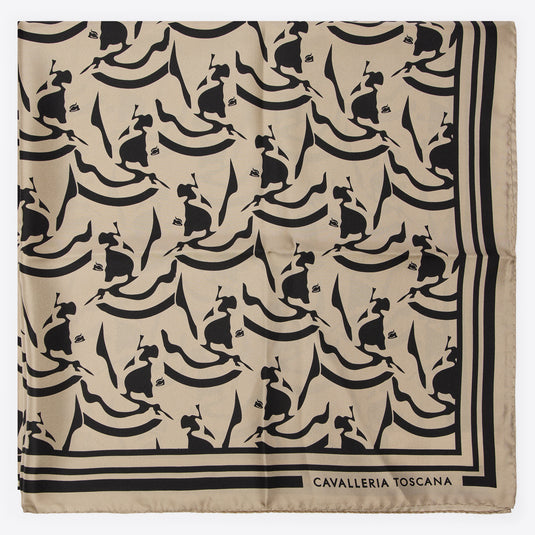 Horses Pattern Silk Foulard SCI033