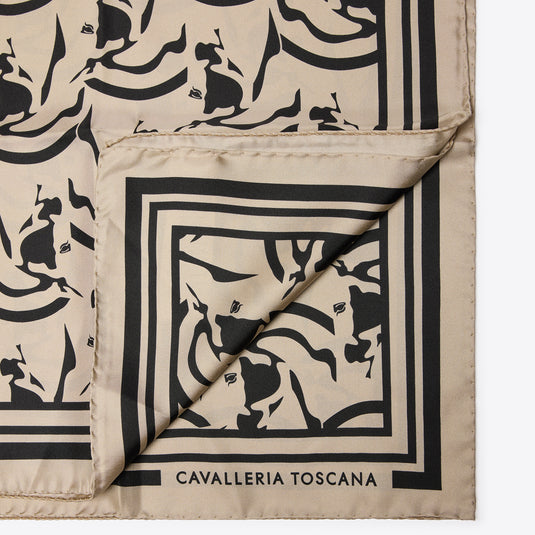 Horses Pattern Silk Foulard SCI033