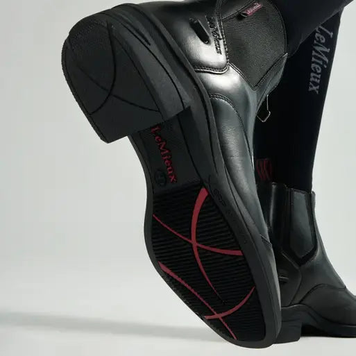 Bottines d'équitation zippées noire