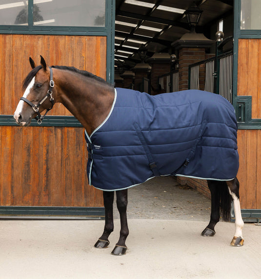 Couverture d'écurie Rambo Stable fermeture magnétique 200 g AAB006 - Navy/Witney Dynasty (BGHD)