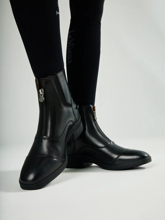 Bottines d'équitation zippées noire