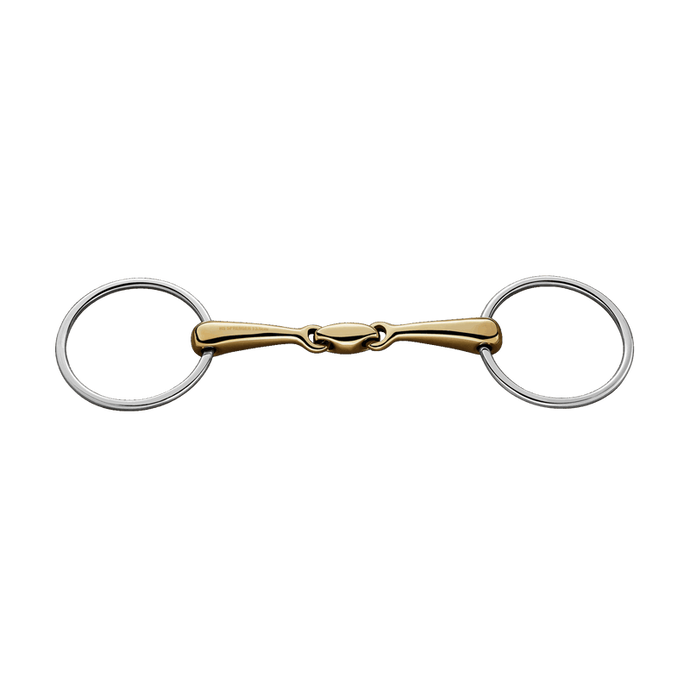 Mors 2 anneaux double brisure en cuivre 18 mm