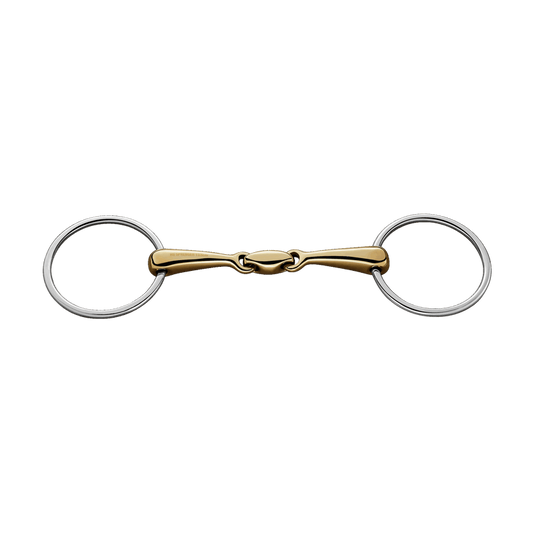 Mors 2 anneaux double brisure en cuivre 18 mm