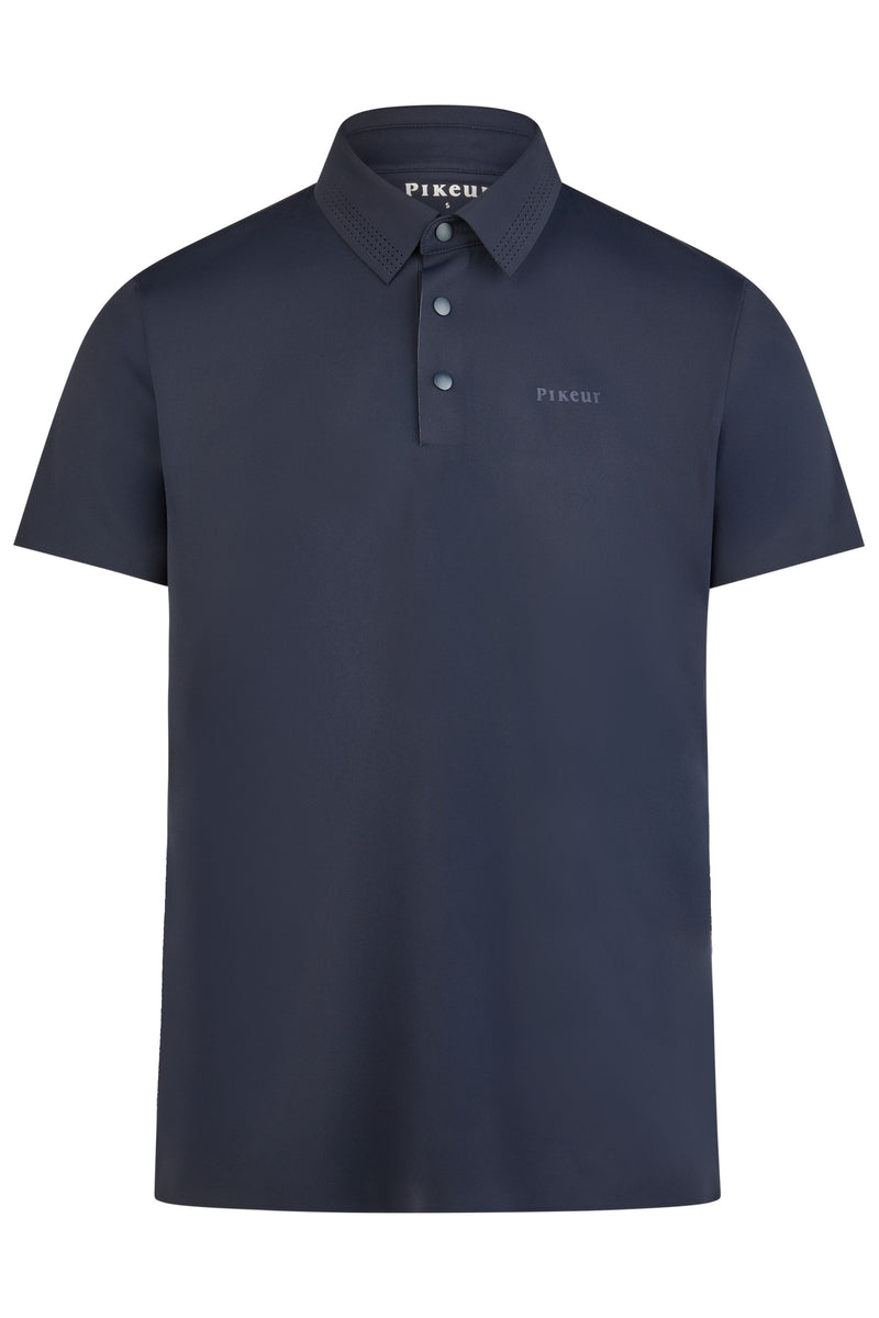 Chargez l'image dans la visionneuse de la galerie, Polo technique homme PIKEUR Function Shirt bleu nuit - face

