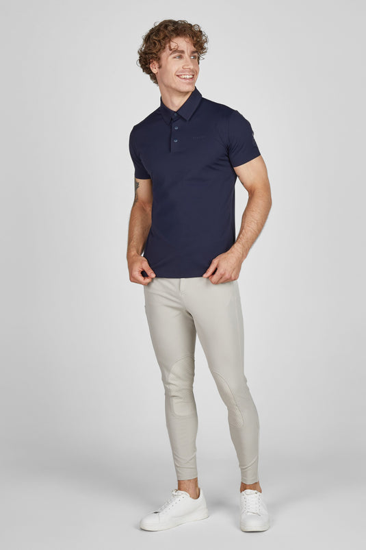 Polo technique homme PIKEUR Function Shirt bleu nuit porté