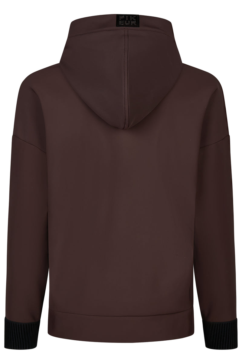 Chargez l'image dans la visionneuse de la galerie, Sweat à capuche PIKEUR Plushluxe Hoody 228200 brun chocolat, vue de dos
