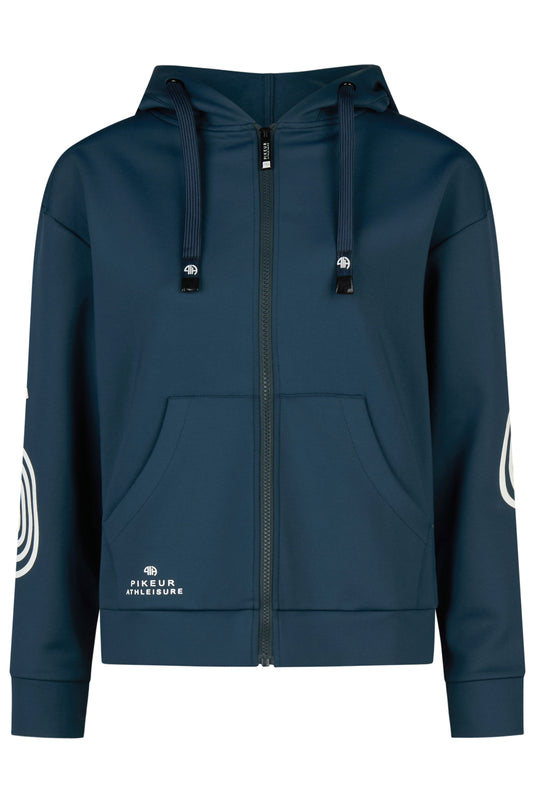 Sweat zippé PIKEUR Zip Hoody 228600 vert pin, vue de face