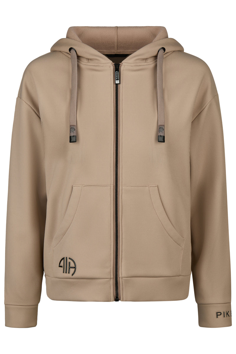 Chargez l'image dans la visionneuse de la galerie, Sweat zippé PIKEUR Zip Rip Hoody 228630 crème mocha, vue de face
