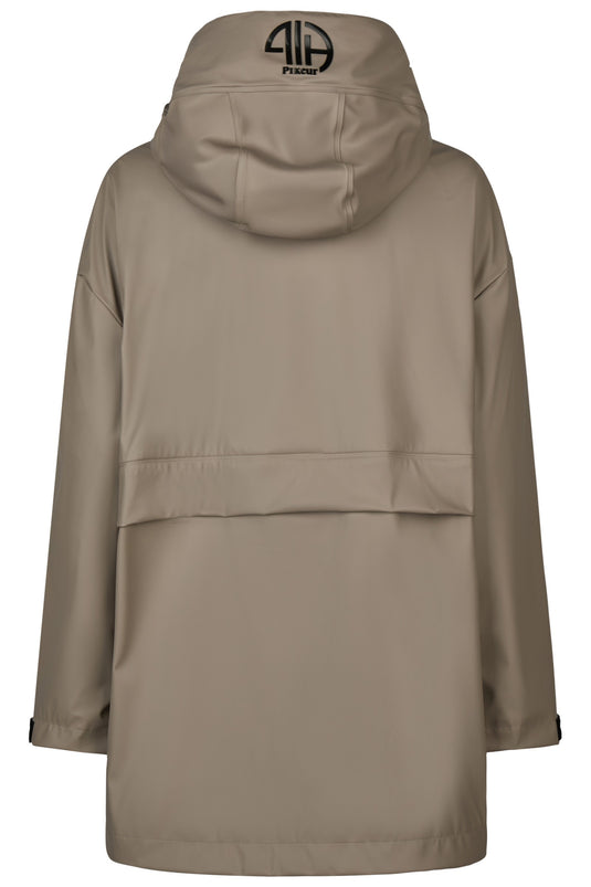 Poncho de pluie PIKEUR Rainzip Cape crème mocha - dos