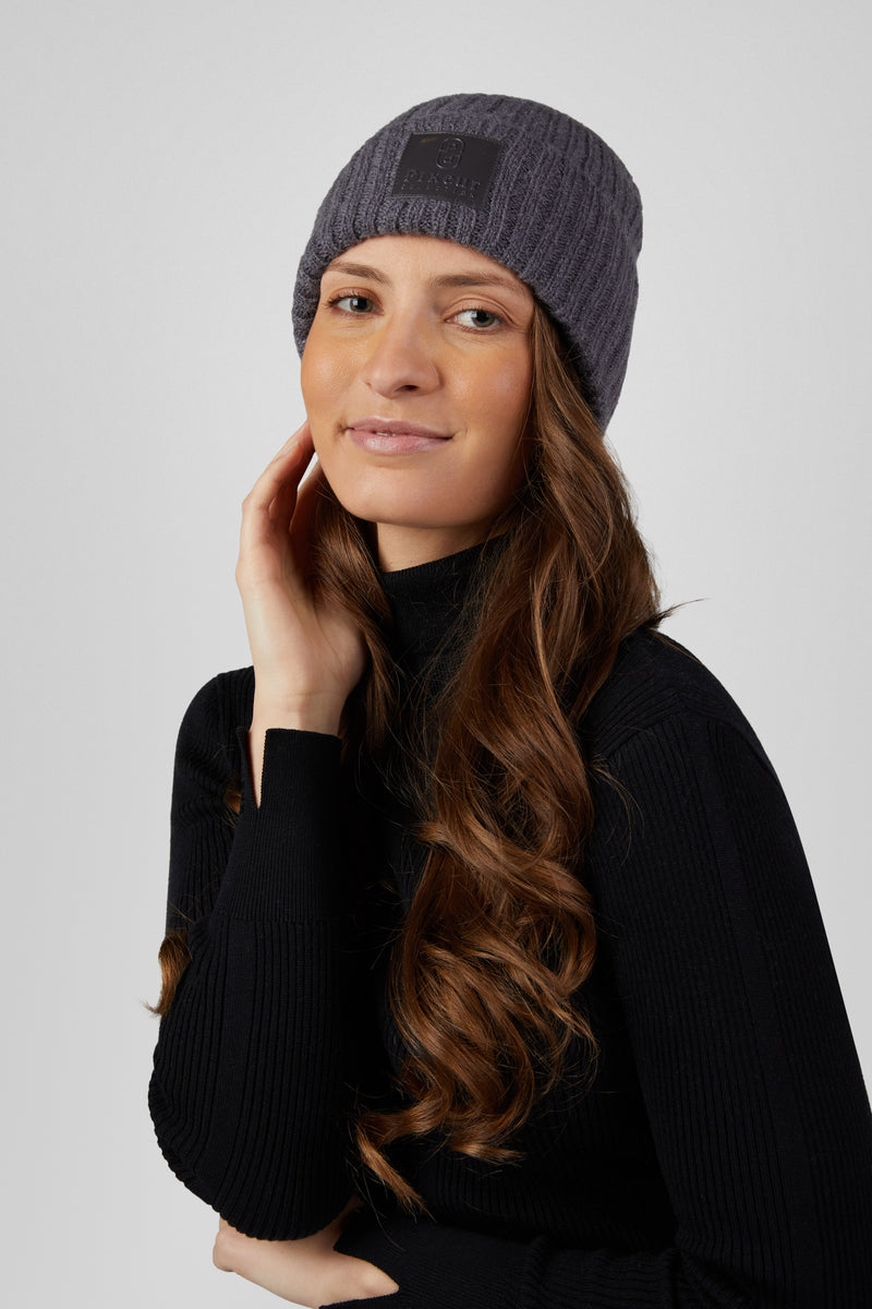 Chargez l'image dans la visionneuse de la galerie, Bonnet PIKEUR Beanie 285800 gris basalte porté

