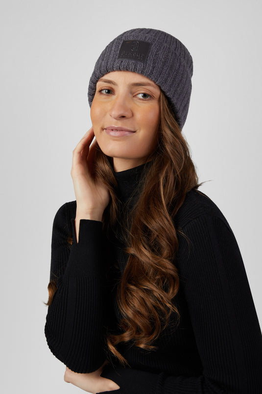 Bonnet PIKEUR Beanie 285800 gris basalte porté